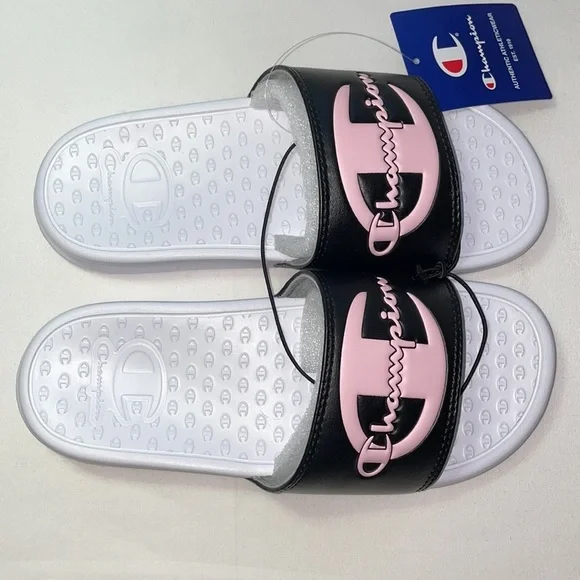 New Champion Women's Super Slide Black Sandals - Picture 4 of 12